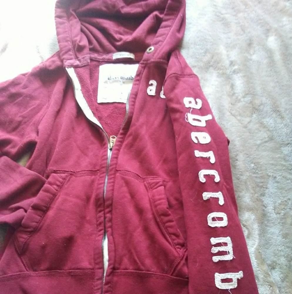 Abercrombie and Fitch Red Zipup